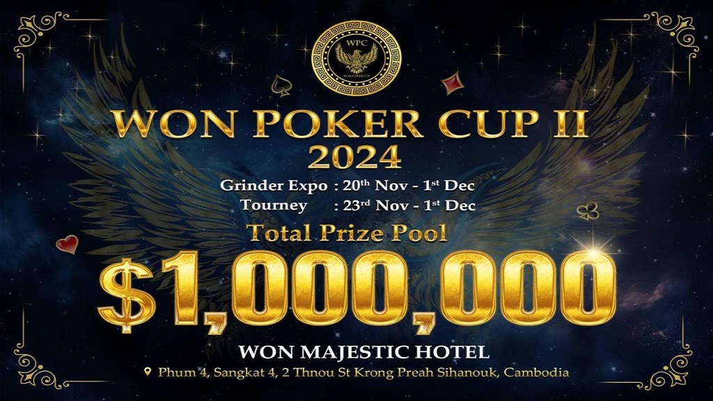 Won Poker Cup Meningkatkan Taruhannya pada Bulan November ini dengan Jaminan Senilai US$ 1 Juta